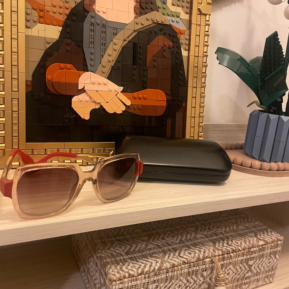 Chic Red and Gold Sunglasses
